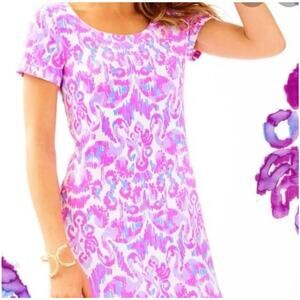 Lilly Pulitzer Pink Beach Bathers Tammy Shift Dress Womens Size XS